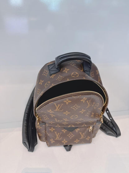 BROWN BLACK MONOGRAM CANVAS PAL SPRING PM BACKPACK