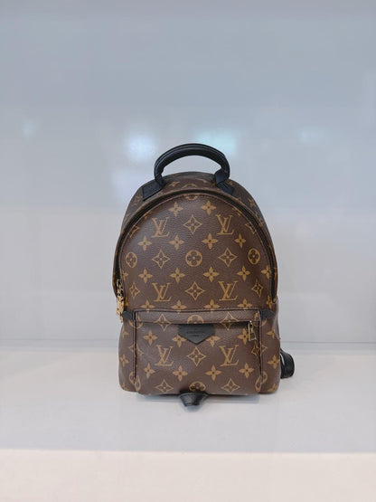 BROWN BLACK MONOGRAM CANVAS PAL SPRING PM BACKPACK