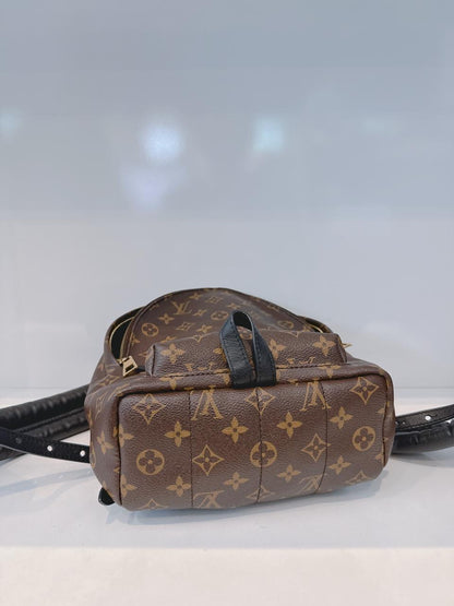 BROWN BLACK MONOGRAM CANVAS PAL SPRING PM BACKPACK
