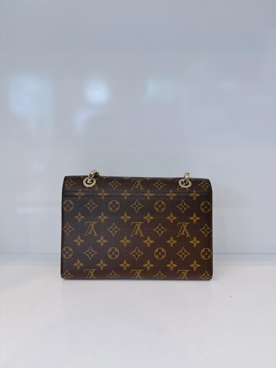 BLACK MONOGRAM CANVAS VICTOIRE HANDBAG