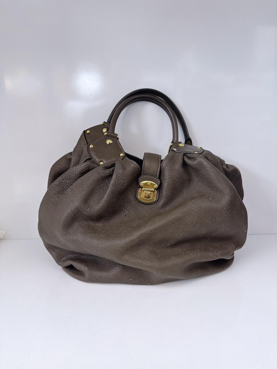 ELEPHANT MONOGRAM MAHINA LEATHER L BAG