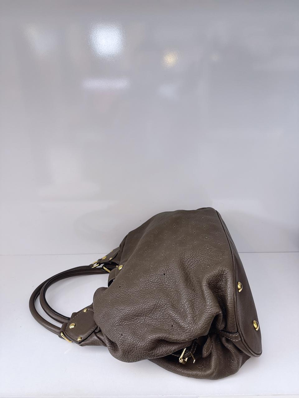 ELEPHANT MONOGRAM MAHINA LEATHER L BAG