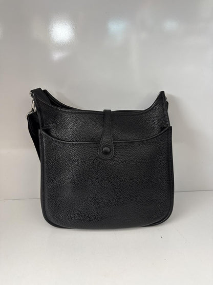 BLACK EVELYNE PM TAURILLON CLEMENCE LEATHER SHOULDER BAG