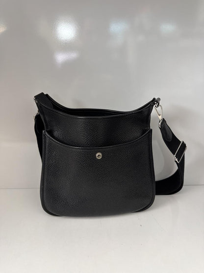 BLACK EVELYNE PM TAURILLON CLEMENCE LEATHER SHOULDER BAG