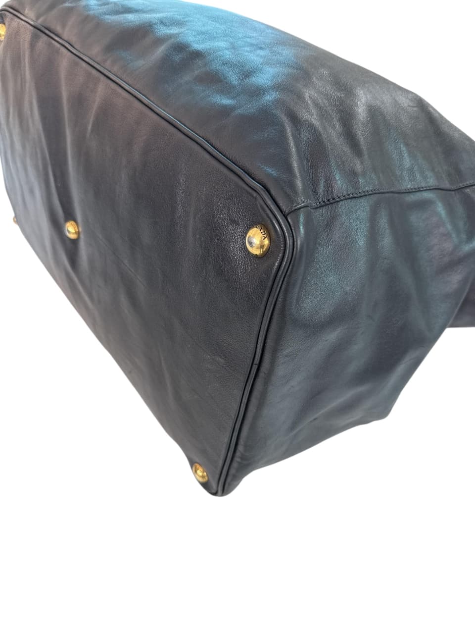 BLACK SOFT LEATHER EXTRA EXTRA LARGE TRAVEL BAG