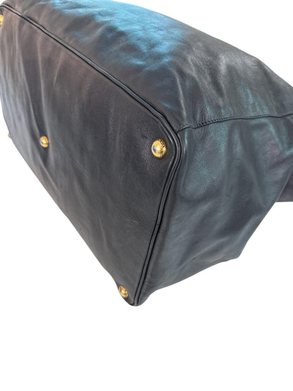 BLACK SOFT LEATHER EXTRA EXTRA LARGE TRAVEL BAG