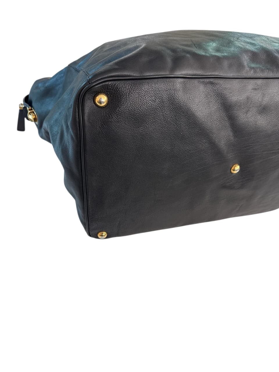BLACK SOFT LEATHER EXTRA EXTRA LARGE TRAVEL BAG