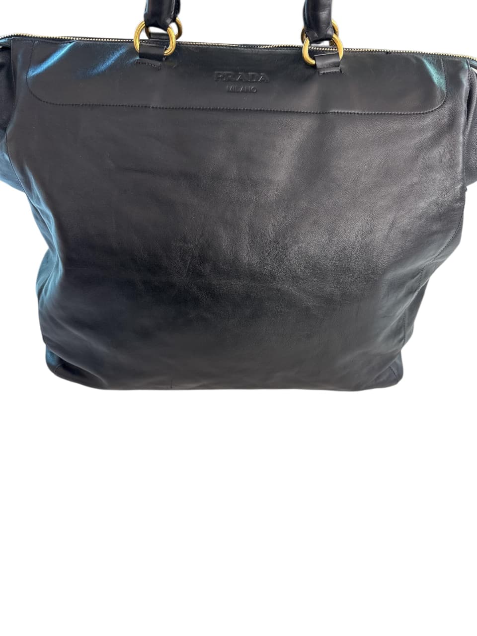 BLACK SOFT LEATHER EXTRA EXTRA LARGE TRAVEL BAG