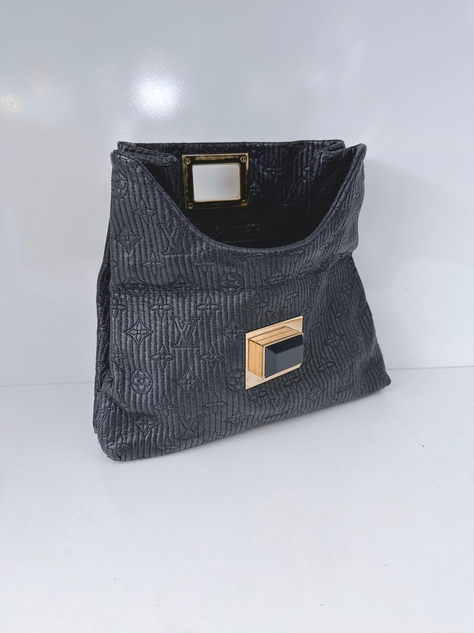 BLACK ALTAIR MONOGRAM MOTARD POCHETTO CLUTCH BAG