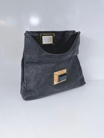 BLACK ALTAIR MONOGRAM MOTARD POCHETTO CLUTCH BAG