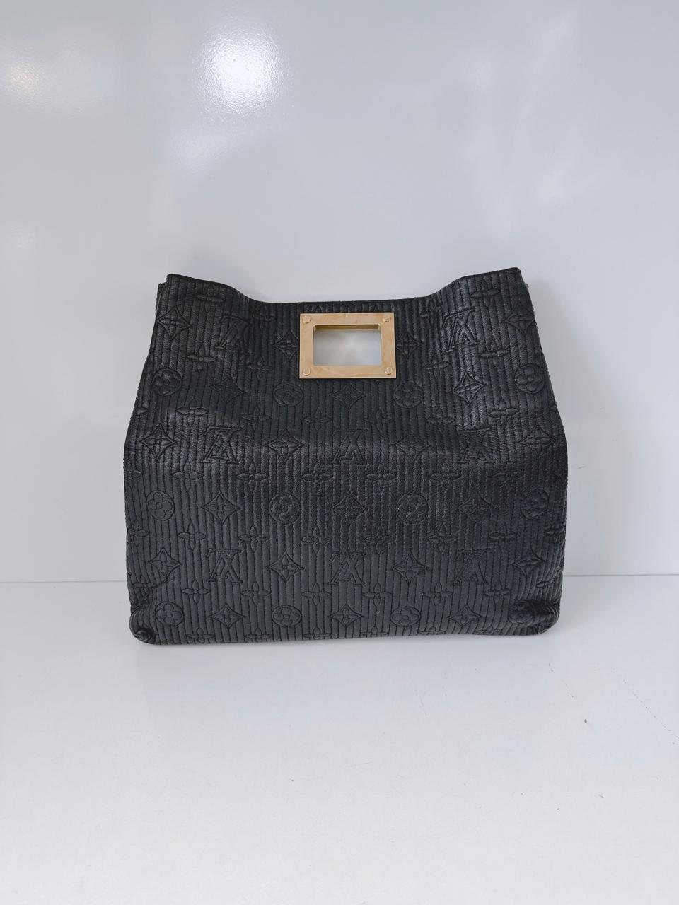 BLACK ALTAIR MONOGRAM MOTARD POCHETTO CLUTCH BAG