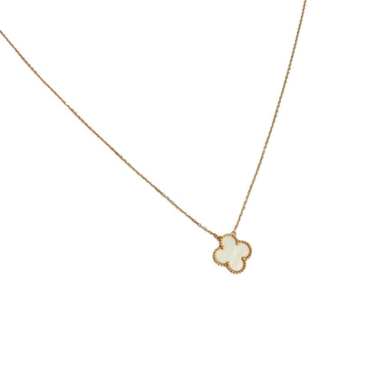 18K YELLOW GOLD MOTHER OF PEARL VINTAGE ALHAMBRA PENDANT