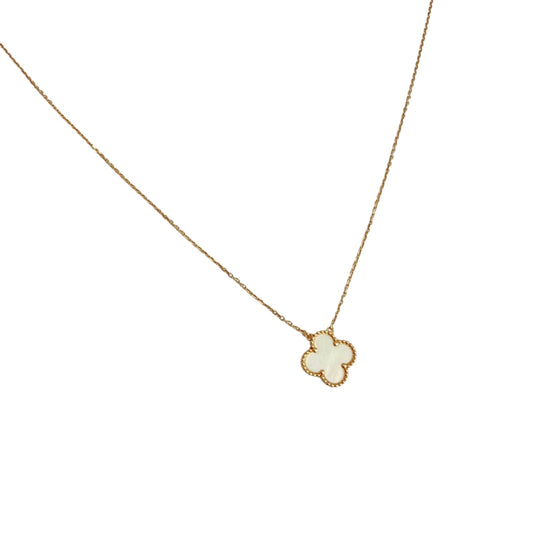 18K YELLOW GOLD MOTHER OF PEARL VINTAGE ALHAMBRA PENDANT