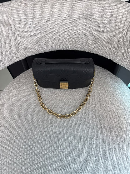 BLACK MONOGRAM EMPREINTE LEATHER POCHETTE METIS EAST WEST HANDBAG