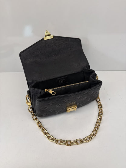 BLACK MONOGRAM EMPREINTE LEATHER POCHETTE METIS EAST WEST HANDBAG