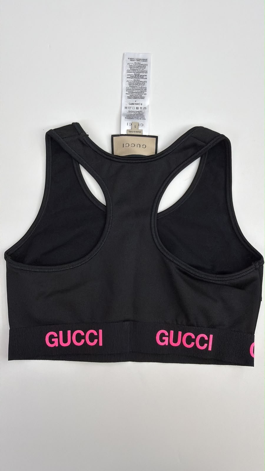 BLACK PINK LOGO JACQUARD CROP TOP S