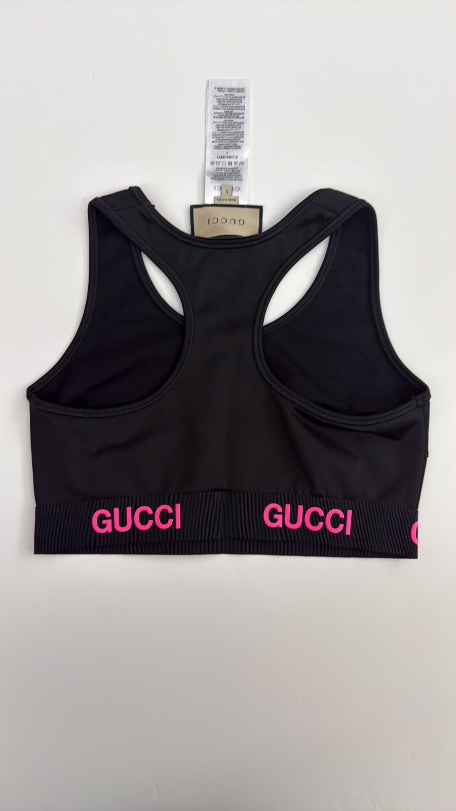 BLACK PINK LOGO JACQUARD CROP TOP S