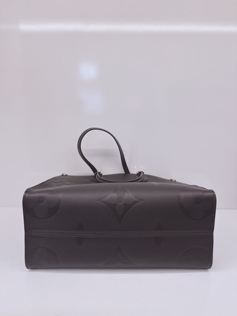 BLACK MONOGRAM EMPREINTE LEATHER ONTHEGO MM TOTE BAG