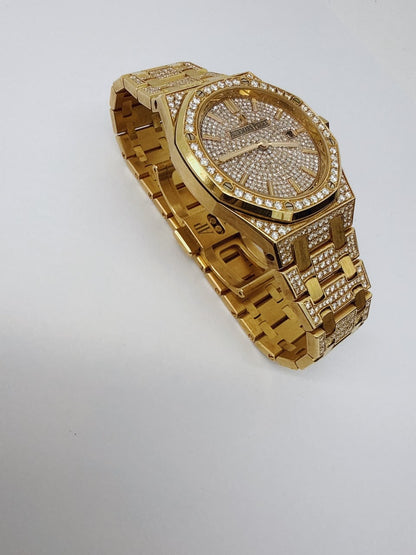 ROSE GOLD PAVED DIAMONDS ROYAL OAK WATCH