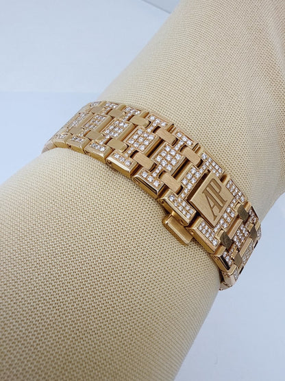 ROSE GOLD PAVED DIAMONDS ROYAL OAK WATCH