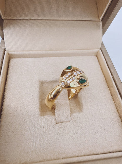 18K ROSE GOLD AND DIAMONDS SERPENTI SEDUTTORI RING 43