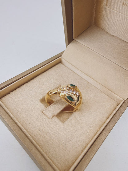 18K ROSE GOLD AND DIAMONDS SERPENTI SEDUTTORI RING 43
