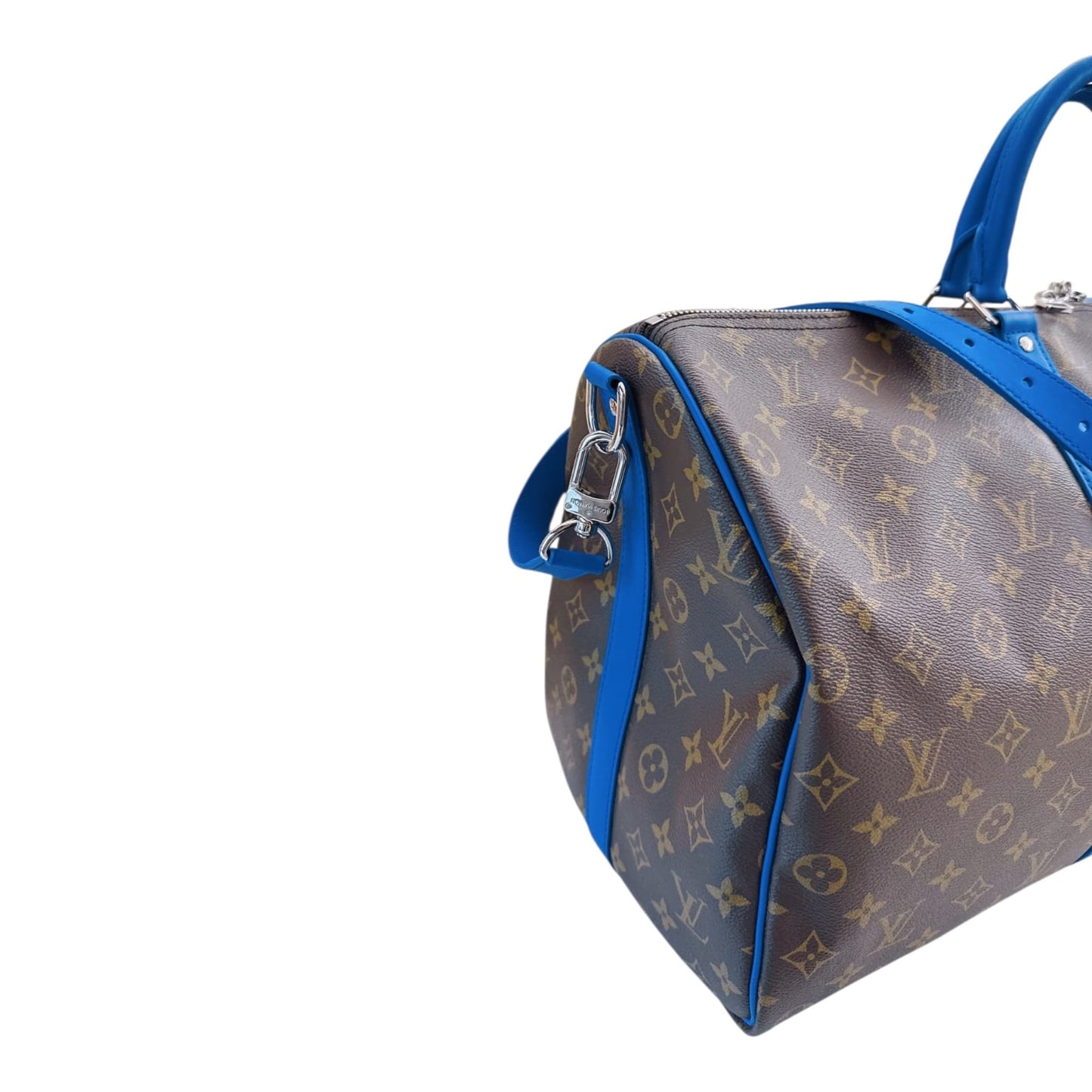 BLUE MONOGRAM MACASSAR KEEPALL BANDOULIERE 50