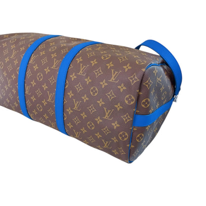 BLUE MONOGRAM MACASSAR KEEPALL BANDOULIERE 50