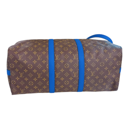 BLUE MONOGRAM MACASSAR KEEPALL BANDOULIERE 50