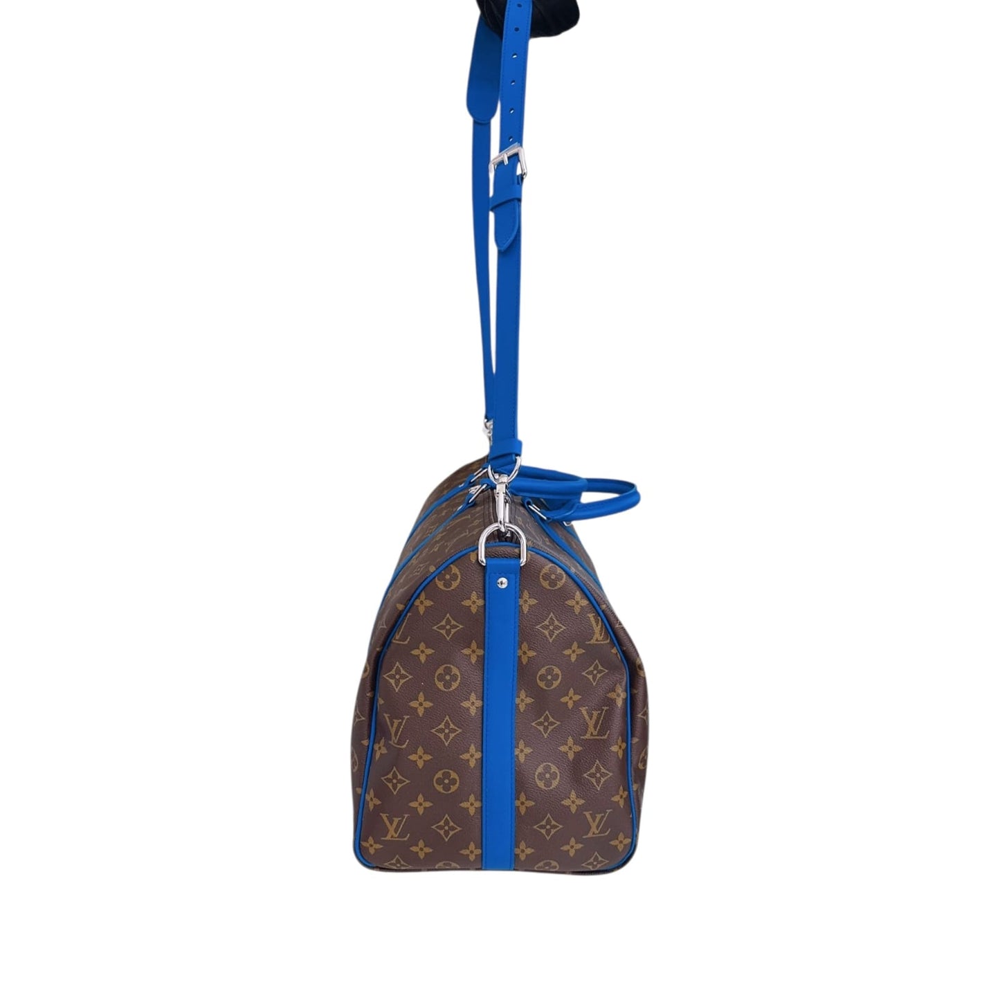 BLUE MONOGRAM MACASSAR KEEPALL BANDOULIERE 50