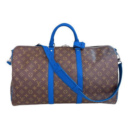 BLUE MONOGRAM MACASSAR KEEPALL BANDOULIERE 50