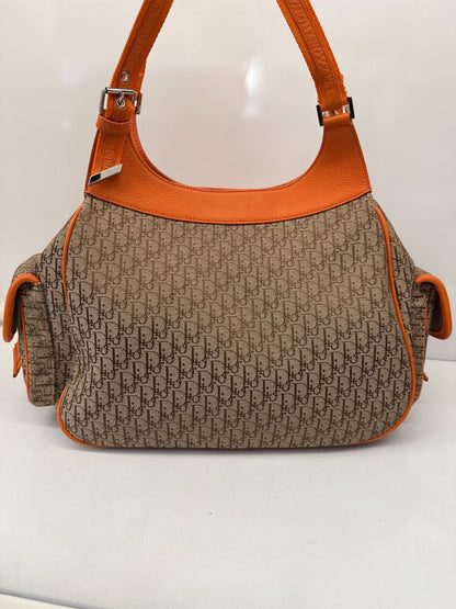 BEIGE ORANGE DIORISSIMO STREET CHIC CARGO VINTAGE HOBO BAG