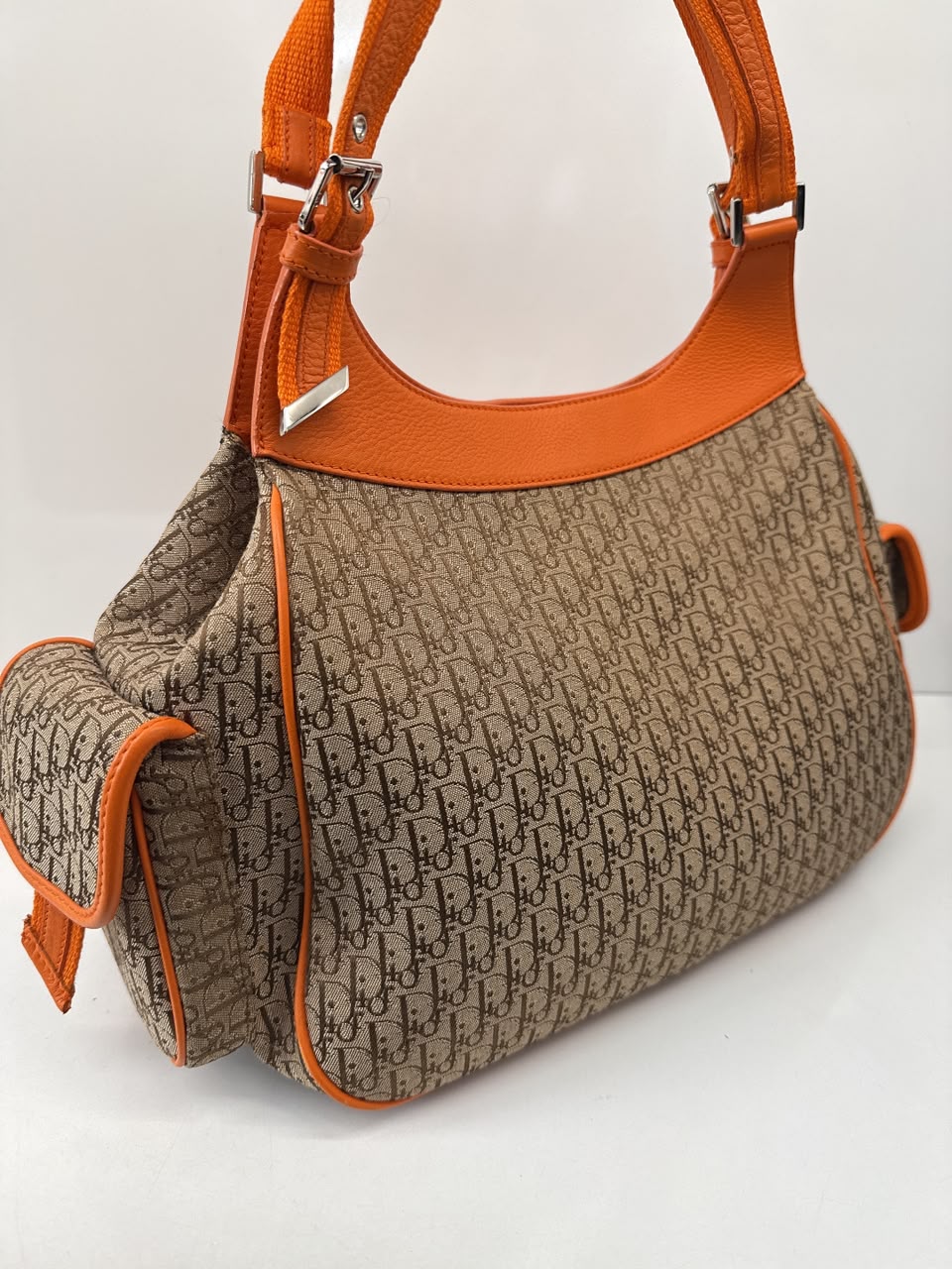 BEIGE ORANGE DIORISSIMO STREET CHIC CARGO VINTAGE HOBO BAG