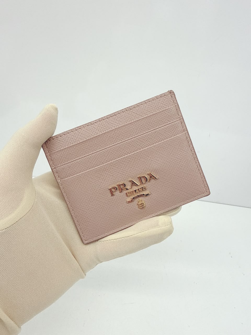 CIPRIA SAFFIANO METAL CARD HOLDER