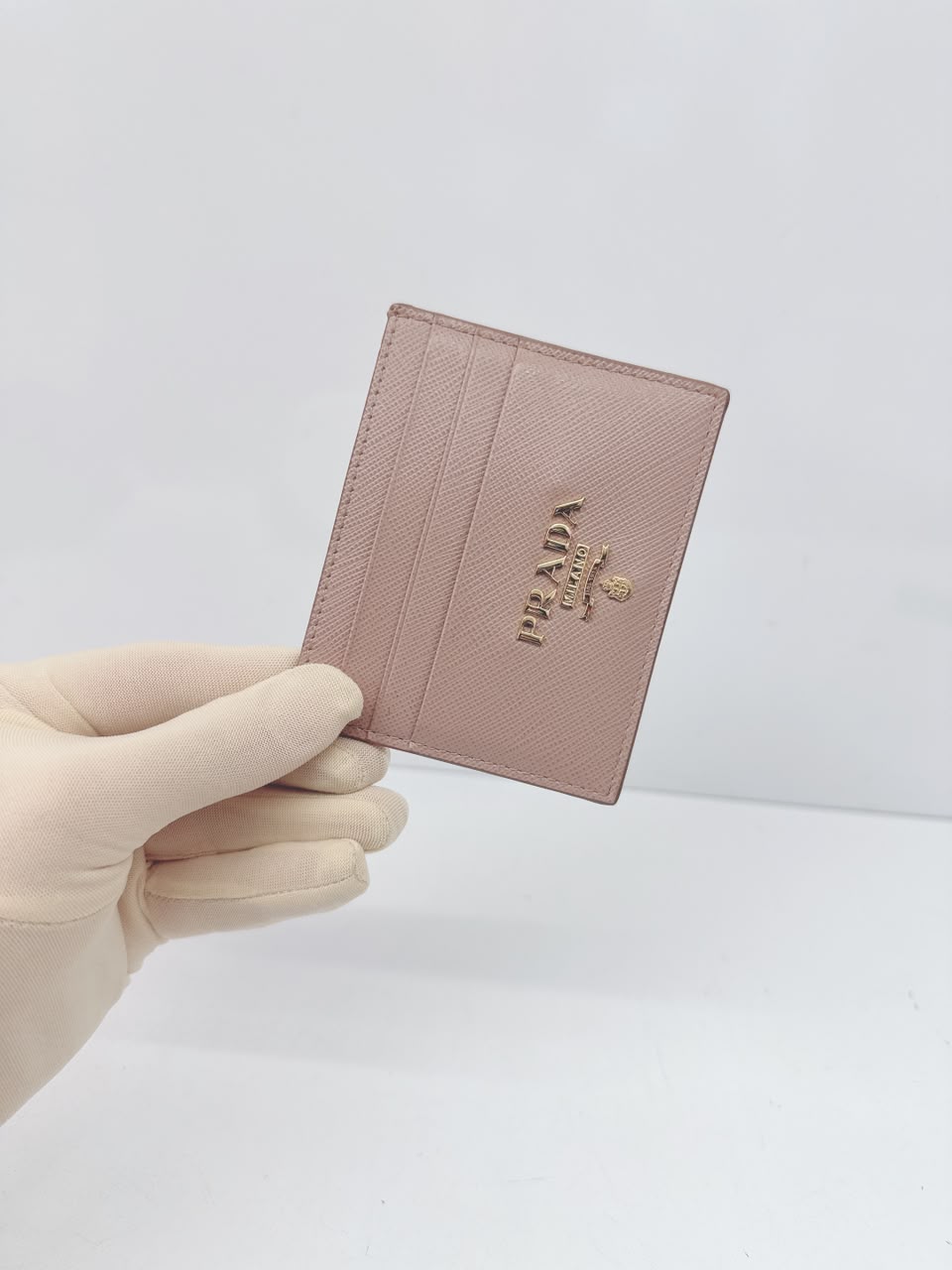 CIPRIA SAFFIANO METAL CARD HOLDER