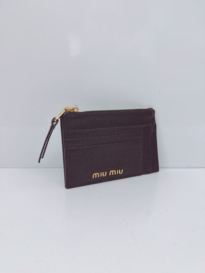 BLACK LIZARD EMBOSSED LEATHER MADRAS CARD HOLDER