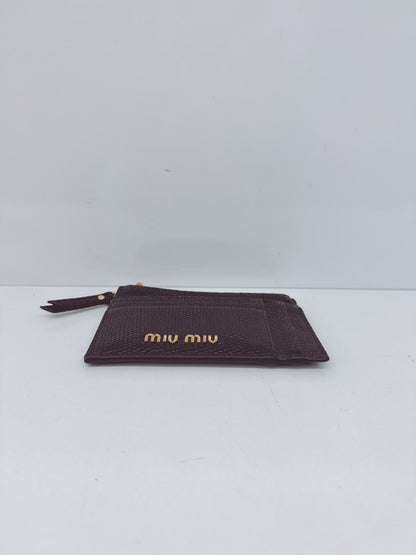 BLACK LIZARD EMBOSSED LEATHER MADRAS CARD HOLDER