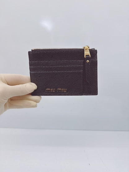 BLACK LIZARD EMBOSSED LEATHER MADRAS CARD HOLDER