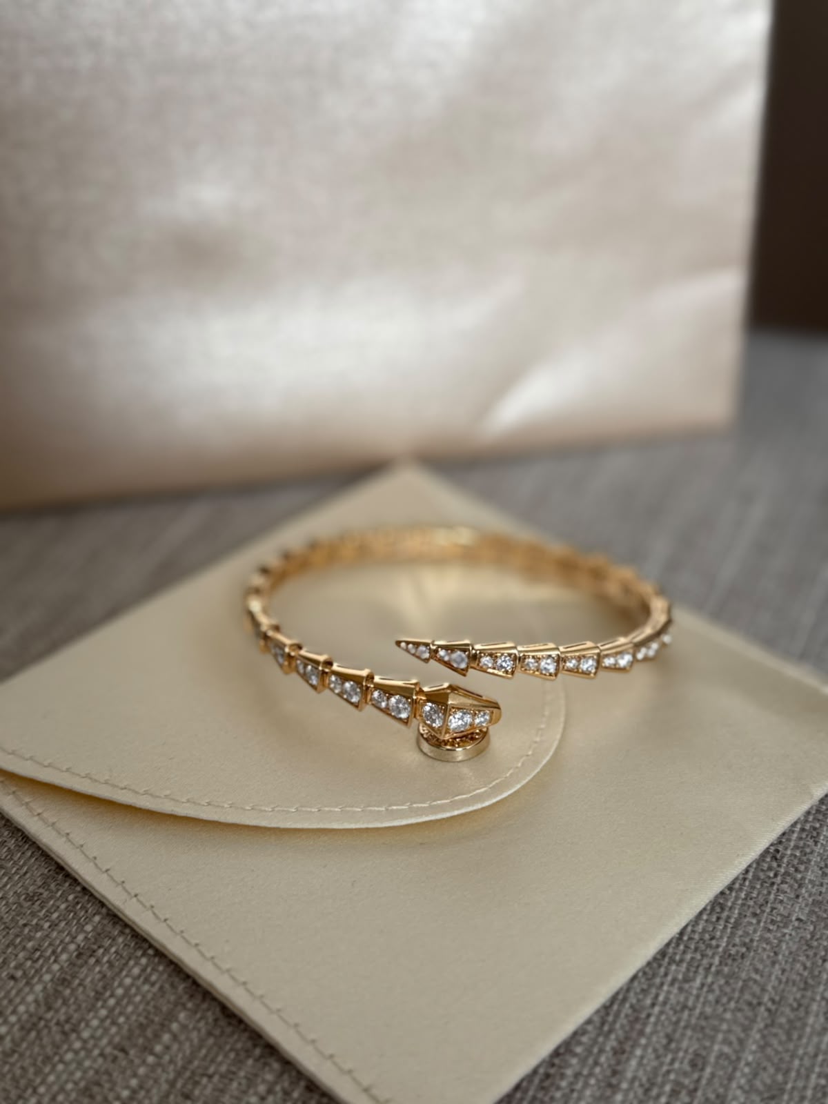 18K ROSE GOLD SERPENTI VIPER DIAMOND BRACELET AND RING SET