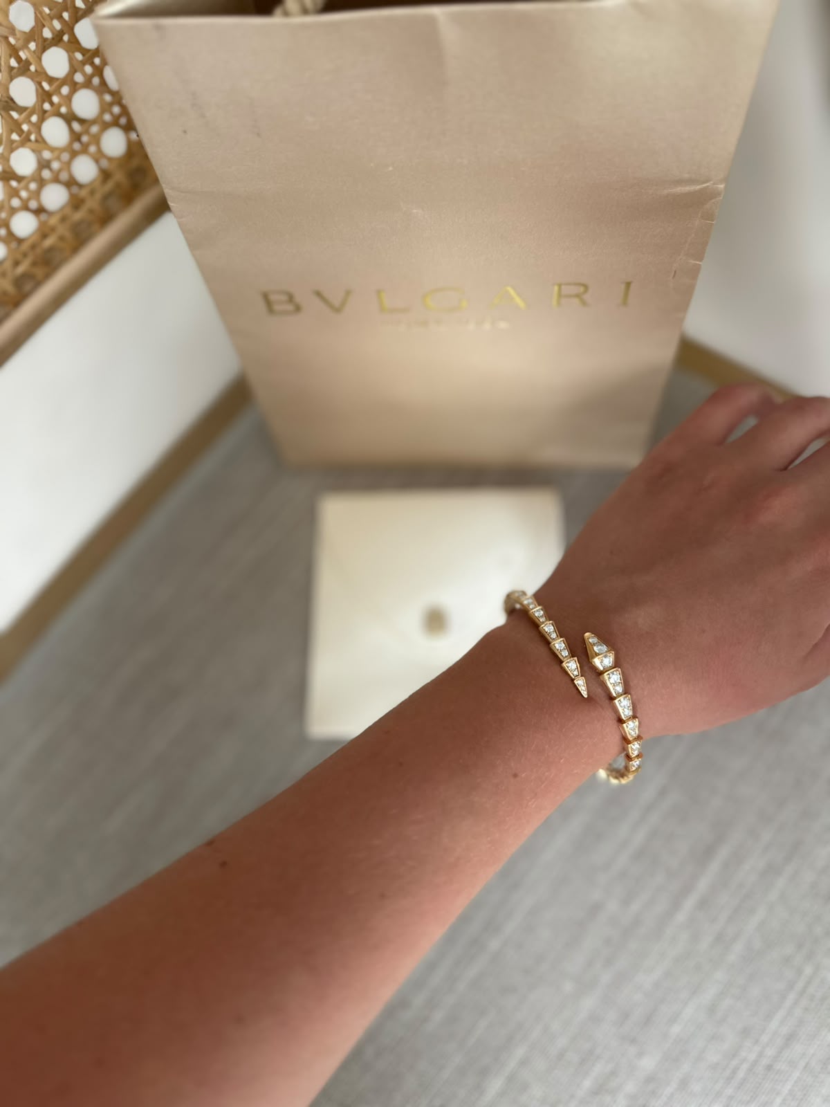 18K ROSE GOLD SERPENTI VIPER DIAMOND BRACELET AND RING SET