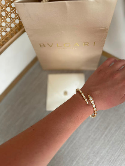 18K ROSE GOLD SERPENTI VIPER DIAMOND BRACELET AND RING SET