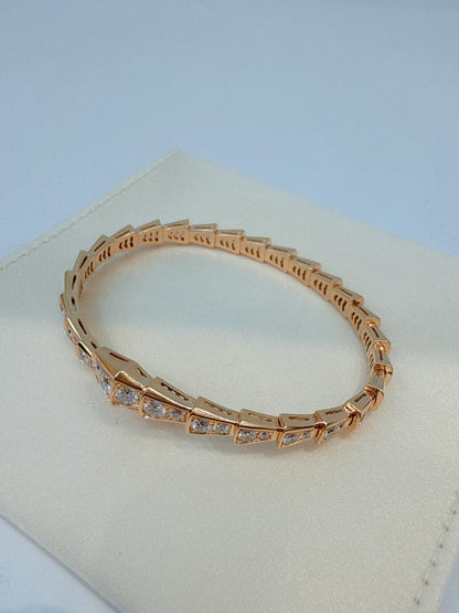 18K ROSE GOLD SERPENTI VIPER DIAMOND BRACELET AND RING SET
