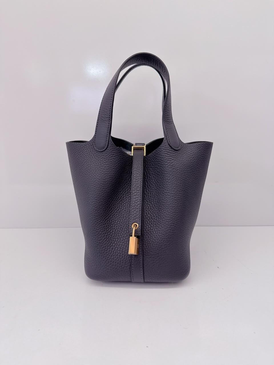 CABAN TAURILLON CLEMENCE LEATHER PICOTIN LOCK 18 BAG GHW