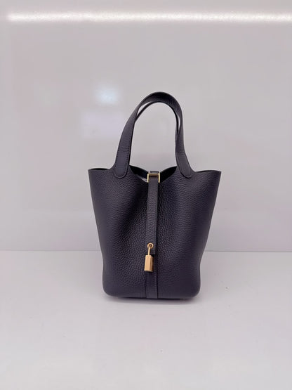CABAN TAURILLON CLEMENCE LEATHER PICOTIN LOCK 18 BAG GHW