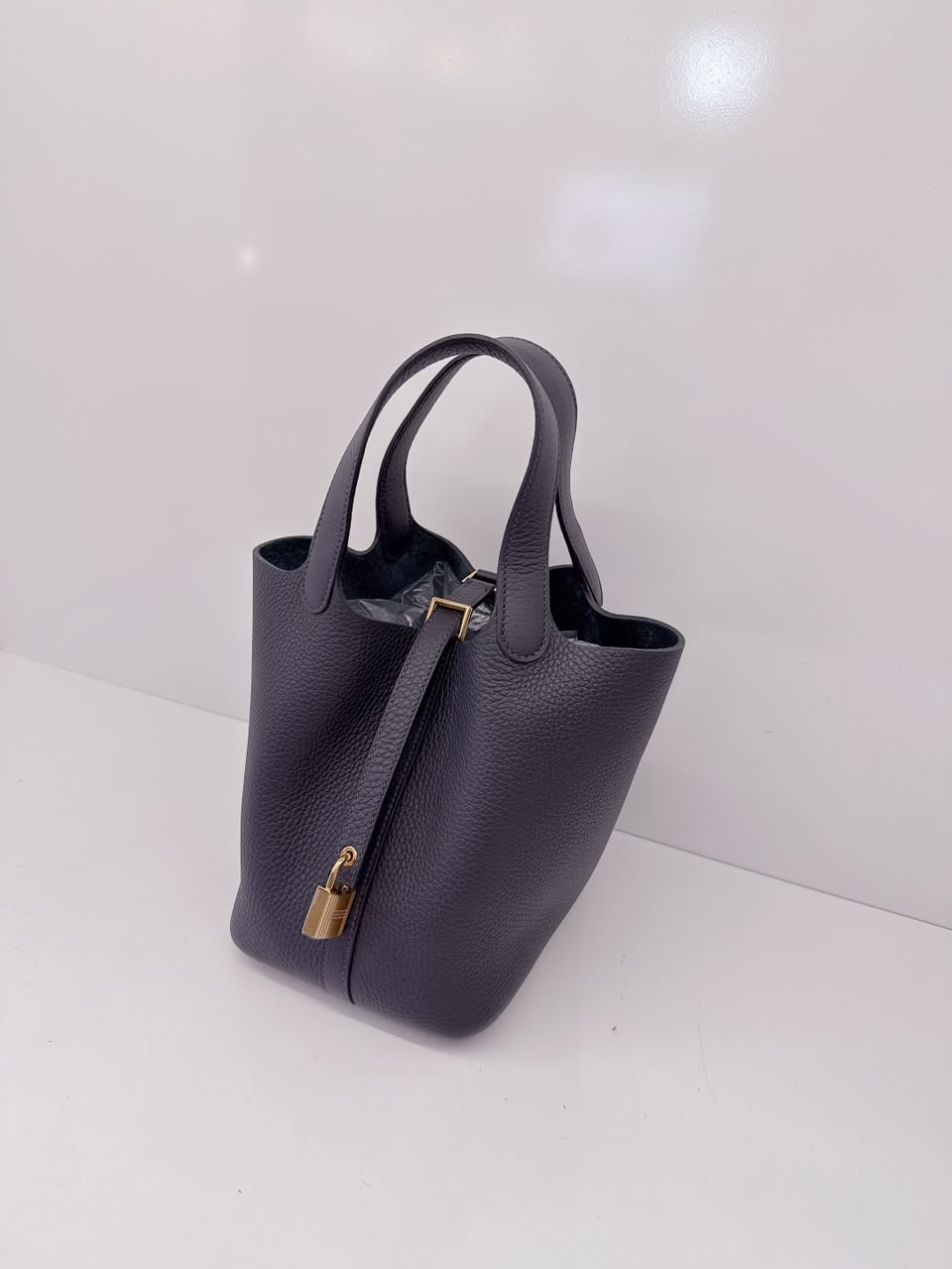 CABAN TAURILLON CLEMENCE LEATHER PICOTIN LOCK 18 BAG GHW