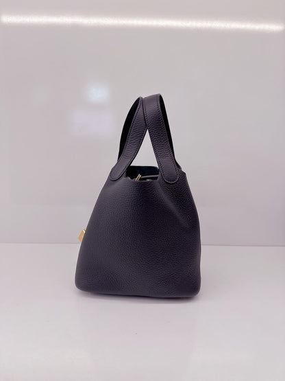 CABAN TAURILLON CLEMENCE LEATHER PICOTIN LOCK 18 BAG GHW