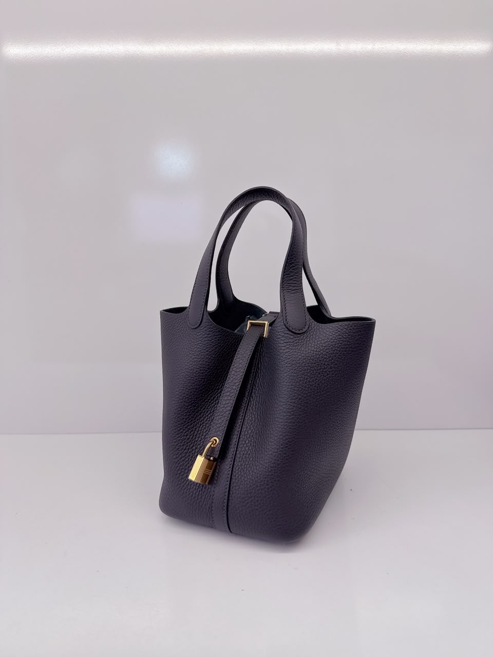 CABAN TAURILLON CLEMENCE LEATHER PICOTIN LOCK 18 BAG GHW
