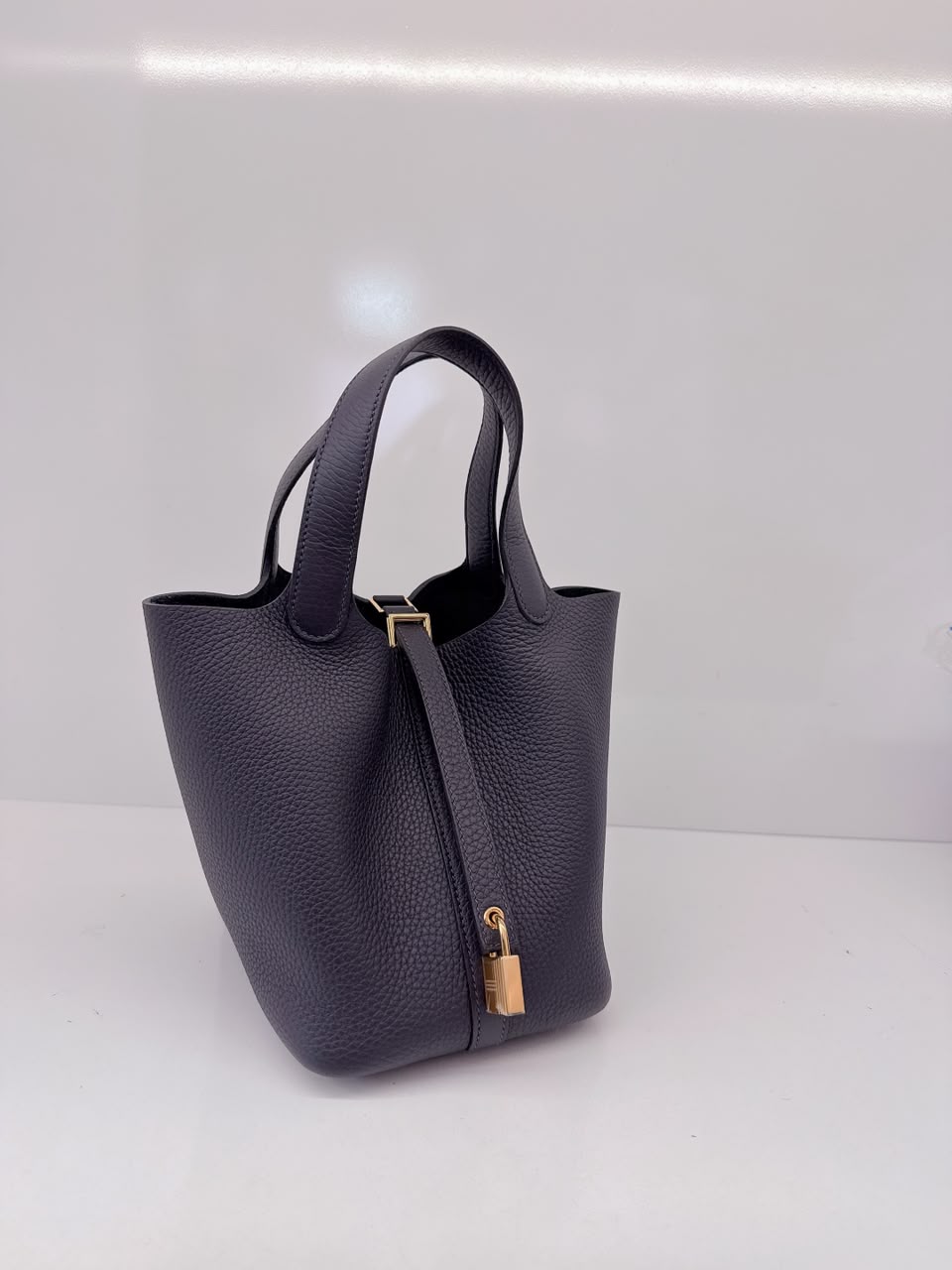 CABAN TAURILLON CLEMENCE LEATHER PICOTIN LOCK 18 BAG GHW
