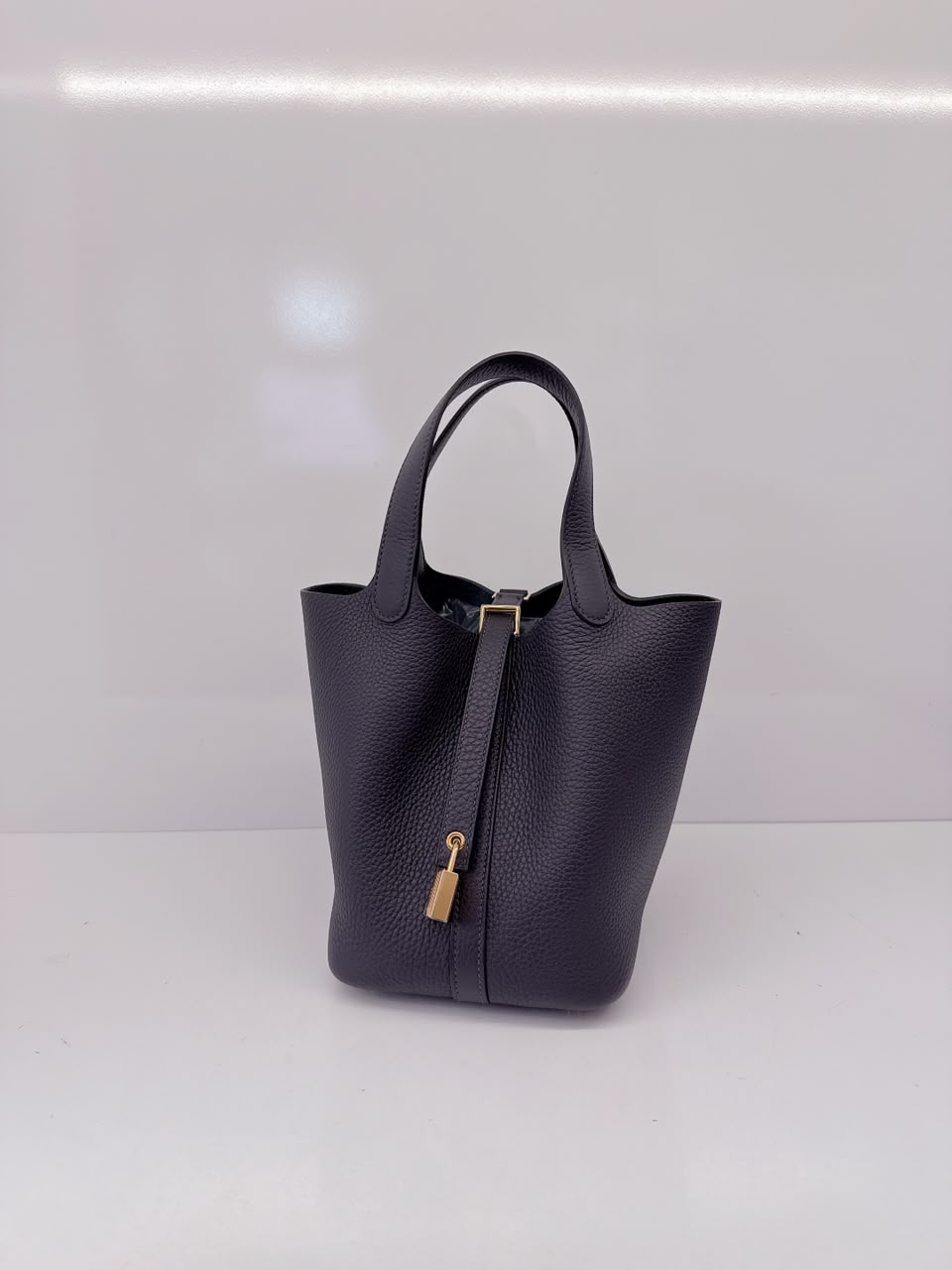 CABAN TAURILLON CLEMENCE LEATHER PICOTIN LOCK 18 BAG GHW