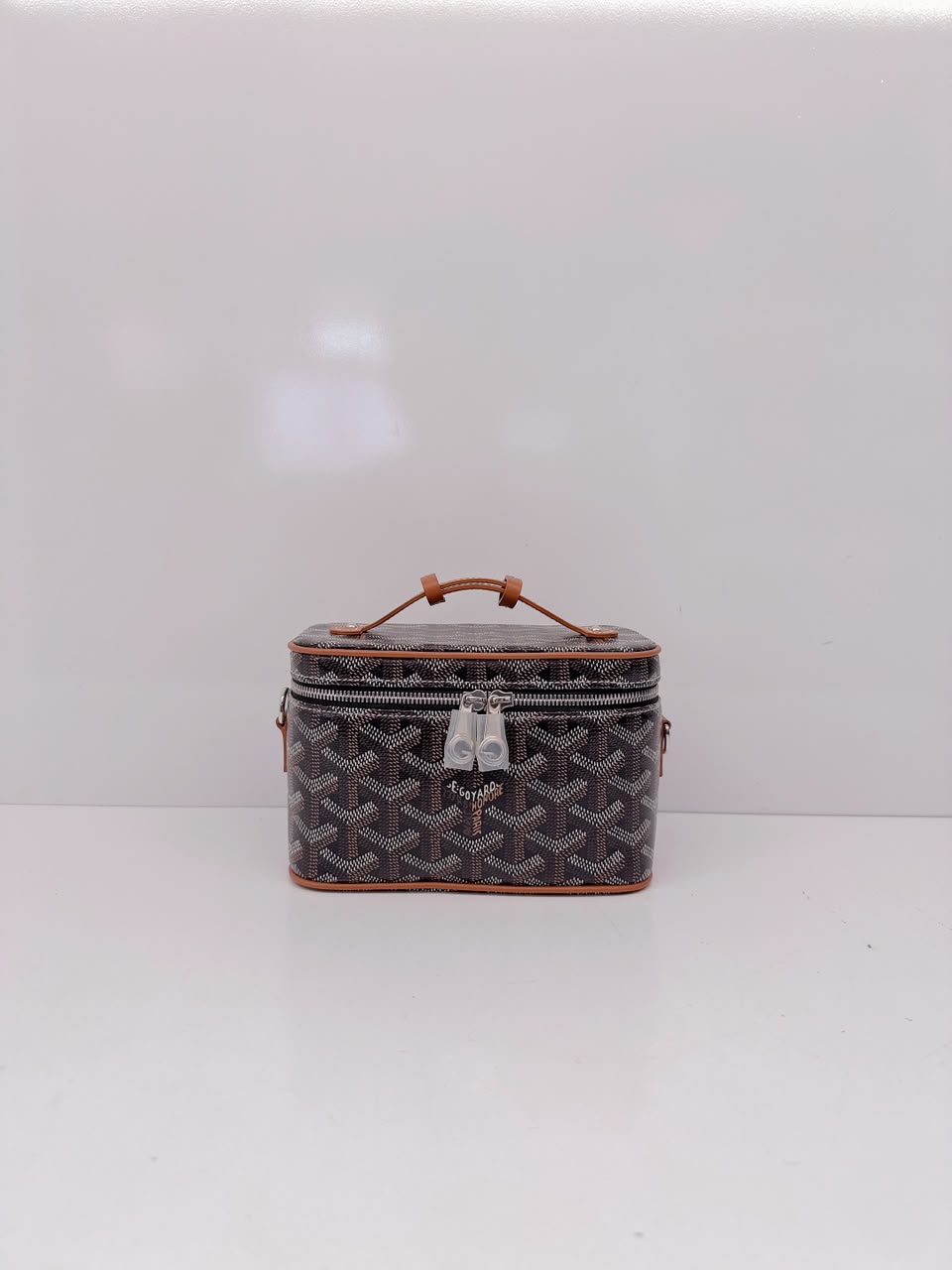 NATUREL BLACK GOYARDINE MUSE MINI VANITY CASE